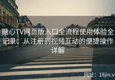 糖心TV网页版入口全流程使用体验全记录：从注册到视频互动的便捷操作详解