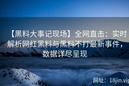 【黑料大事记现场】全网直击：实时解析网红黑料与黑料不打最新事件，数据详尽呈现