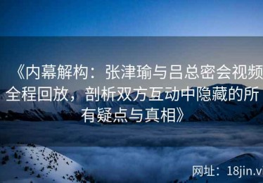 《内幕解构：张津瑜与吕总密会视频全程回放，剖析双方互动中隐藏的所有疑点与真相》