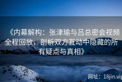 《内幕解构：张津瑜与吕总密会视频全程回放，剖析双方互动中隐藏的所有疑点与真相》