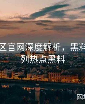 黑料社区官网深度解析，黑料不打系列热点黑料