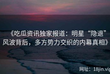 《吃瓜资讯独家报道：明星“隐退”风波背后，多方势力交织的内幕真相》
