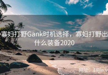 寡妇打野Gank时机选择，寡妇打野出什么装备2020