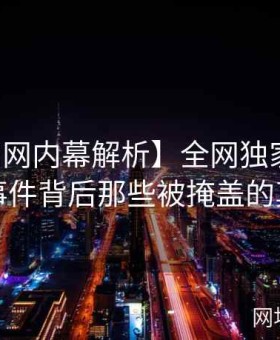 【91官网内幕解析】全网独家揭露91大事件背后那些被掩盖的真相